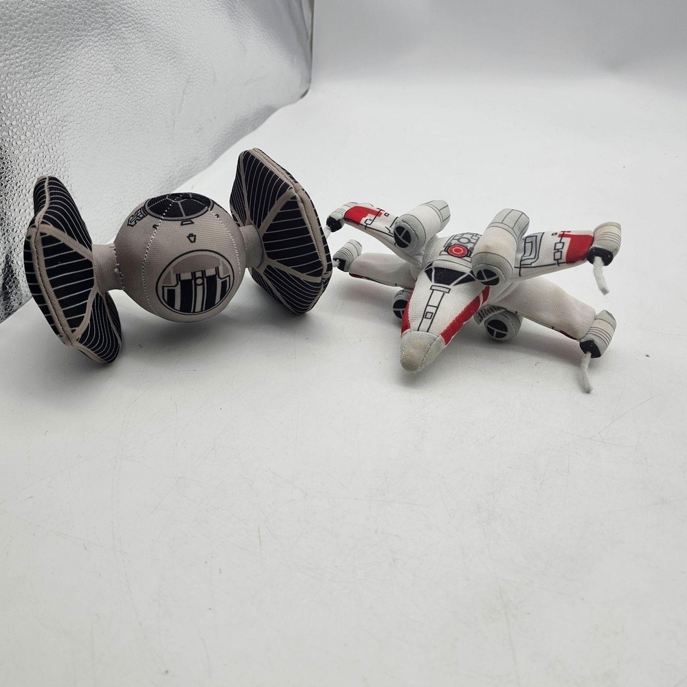 Star Wars Plush Spaceship Lot TIE Fighter X-Wing Fighter Mini Stuffed Ships